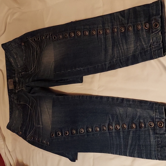 REROCK EXPRESS  SKINNY  JEANS   DARK BLUE DENIM  SZ.4 - Picture 7 of 8